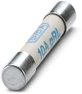 Sicherung, Nennstrom: 10A, Länge: 3 ,8mm, Durchmesser: 6,35mm