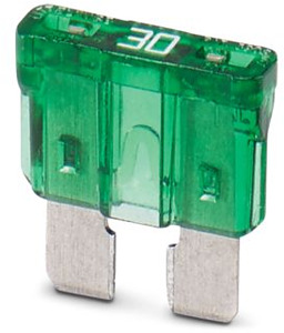 Sicherung, Nennstrom: 30A. Länge: 1 ,1mm, Breite: 5mm, Höhe: 18,8mm