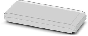 Tragschienengehäuse, Oberteil, mit transparentem Klappdeckel, Breite: 50 mm