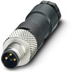 Sensor-Aktor-Stecker 3pol. M 8 gerade Ausführung Metallrändel