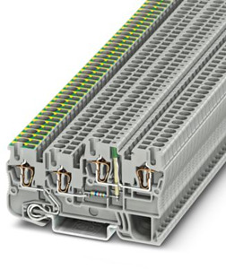 Initiatoren-/Aktorenklemme B=5,2mm Zugfederanschluss 0,08-4qmm grau
