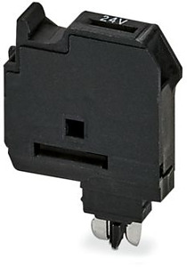Sicherungsstecker 6,2 mm Schwarz, LED 12-30 V