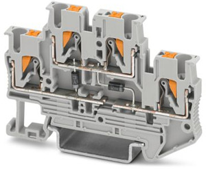 Bauelementreihenklemme, mit integr erter Diode 1N4007, Anschlussart: 