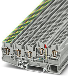 Initiatoren-/Aktorenklemme B=5,2mm Zugfederanschluss 0,08-4qmm grau