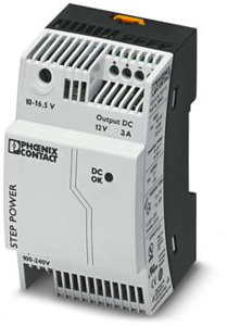 Stromversorgung 12 VDC/3A Step Power 1-phasig flach