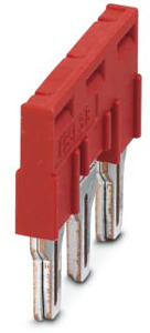 Steckbrücke, Rastermaß: 8,2 mm, Bre ite: 22,9 mm, Polzahl: 3, Farbe: ro