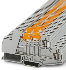 Messertrenn-Zugfederklemme 2,5qmm grau Klemmenbreite 6,2mm