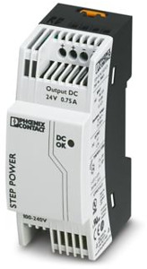 Stromversorgung 24 VDC/0,75A Step Power 1-phasig flach