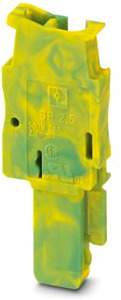 Stecker 1-polig ST-COMBI grün-gelb linkes Element