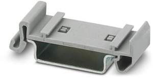 Tragschienenadapter, Länge: 45,7 mm , Breite: 16,3 mm, Farbe: grau