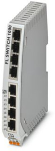 Schmaler Ethernet Switch, acht RJ45 -Ports mit 10/100/1000 MBit/s an allen P