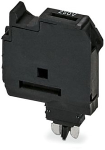 Sicherungsstecker 6,2 mm Schwarz, LA 110-250 V