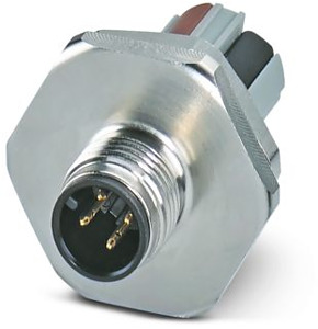 Wanddurchführung, Universal, 4-poli g, ungeschirmt, Stecker gerade M12, Kodi