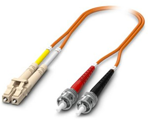 OM2-Duplex-Jumper, Multimode, LC-ST UPC-Schliff, Länge 0,5 m