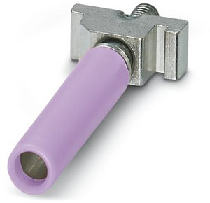 Prüfsteckerbuchse, mit Gleitsteg, Farbe: violett