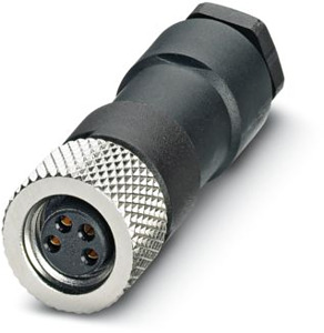 Sensor-Aktor-Buchse 4pol. M 8 gerade Ausführung Metallrändel