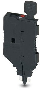 Sicherungsstecker 5,2 mm Schwarz, LED 110-250 V