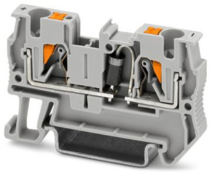 Bauelementreihenklemme 32A/800V Federzuganschl. 0,2-6qmm grau