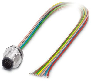 Sensor-/Aktor-Einbaustecker, 8-poli g, M12-SPEEDCON, A-kodiert, Vorderw