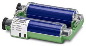 Farbbandkassette, Breite: 110 mm, F arbe: blau