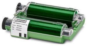 Farbbandkassette, Breite: 110 mm, F arbe: grün