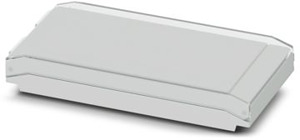 Tragschienengehäuse, Oberteil, mit transparentem Klappdeckel, Breite: 50 mm