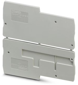 Abschlussdeckel, Länge: 74,4 mm, Br eite: 2,2 mm, Farbe: grau