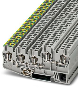 Initiatoren-/Aktorenklemme 2,5qmm grau mit Zugfederanschluss