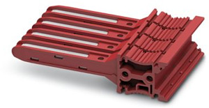 Unterbrechungsstecker, Breite: 32,6 mm, Farbe: rot