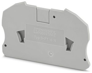 Abschlussdeckel, Länge: 75,4 mm, Br eite: 2,2 mm, Farbe: grau