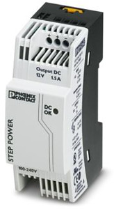 Stromversorgung 12 VDC/1,5A Step Power 1-phasig flach