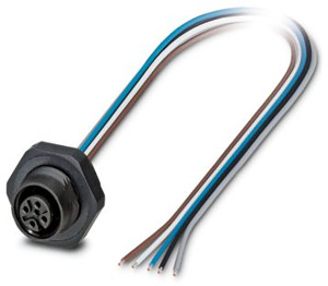 Sensor-/Aktor-Einbaubuchse 5-polig M12 A-kod. 0,5m TPE-Litze 5x0,25qmm