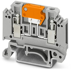 Messer-Trennklemme 2,5qmm grau 2Schraubanschlüsse b=5,2mm