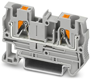 Durchgangsreihenklemme 0,2-6qmm Schenkelfederanschl. B=6,2mm grau
