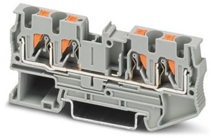 Durchgangsreihenklemme 0,2-6qmm Schenkelfederanschl. B=6,2mm grau