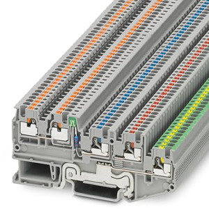 Initiatoren-/Aktorenklemme, mit gr ner Leuchtanzeige und Schutzleiterf