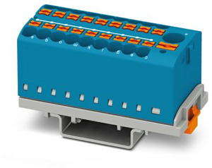 Verteilerblock, Block mit senkrech er Ausrichtung und integrierter Ein