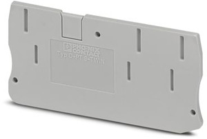 Abschlussdeckel, Länge: 72,4 mm, Br eite: 2,2 mm, Farbe: grau