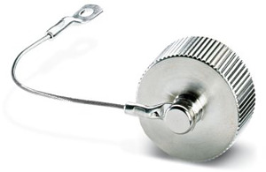 Metall-Staubschutzkappe mit Stahlse l für M40-Steckverbinder mit Aussen