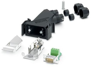 D-SUB-Stift Shell-Grösse 1 Schraubanschl. IP67 für PROFIBUS