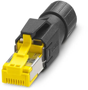 RJ45-Steckverbinder 8-polig Schnellanschl. schwarz CAT.6a IP20
