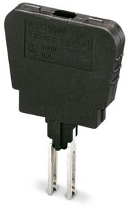Sicherungsstecker 6,3A 5x20mm G-Si.-Einsätze h=26,5mm sw.