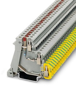 Dreistock-Aktorenklemme 2,5qmm grau LED rot Klemmenbreite 6,2mm