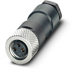 Sensor-Aktor-Buchse 3pol. M 8 gerade Ausführung Metallrändel