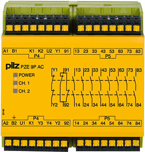 PZE 9p. C 24VACDC 24-240VACDC 8n/o 1n/c