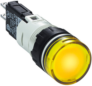 Leuchtmelder 24V D=16mm gelb Harmony XB6 rund LED und Stecker IP65