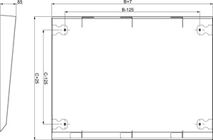 Regenschutzdach BxT=1200x400mm SF/SM RAL7035