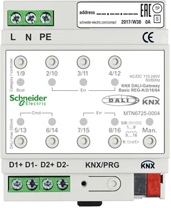 KNX DALI-Gateway Basic REG-K/2/16/6 4 2Kanal