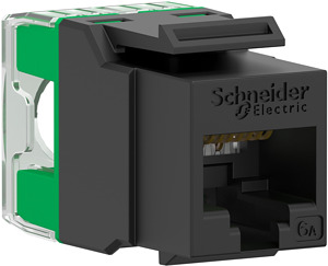 Actassi S-110 Stecker RJ45 Keystone Ungeschirmt Cat6A Schwarz