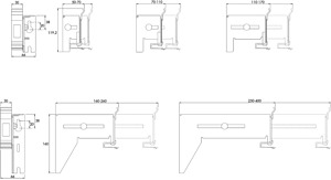 Konsole verstellbar 110-170mm